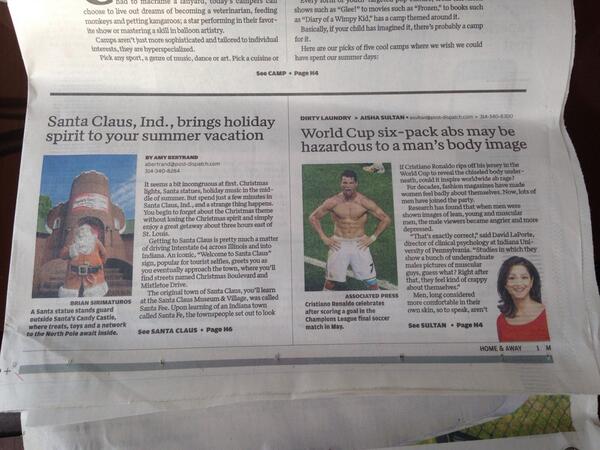 LuxePhotoSTL's tweet image. Pick up a copy of #stl #postdispatch &amp;amp; check out my travel pics to Santa Claus, In.