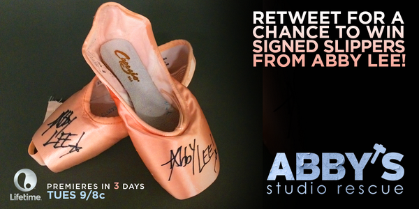 DanceMoms's tweet photo. RT for your chance to win a signed ballet slipper by @Abby_Lee_Miller! #AbbysStudioRescue http://t.co/gAuzOrbrLS