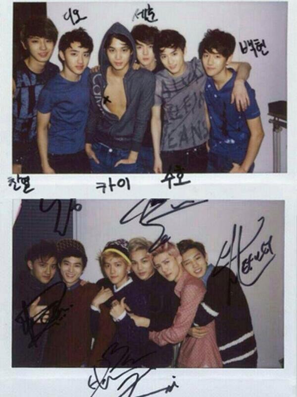 EXOpassion's tweet photo. بطاقة اكسو كي عام 2012 وعام 2014. http://t.co/JGfa8jh5G9