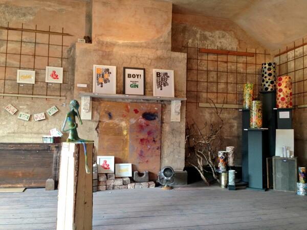 abandonedroom's tweet photo. #letterpress, #linocut, #lamps &amp; wax #sculpture. Come see! Period House Shop, #ludlow during @LudlowFringe http://t.co/zanhEnE0k9