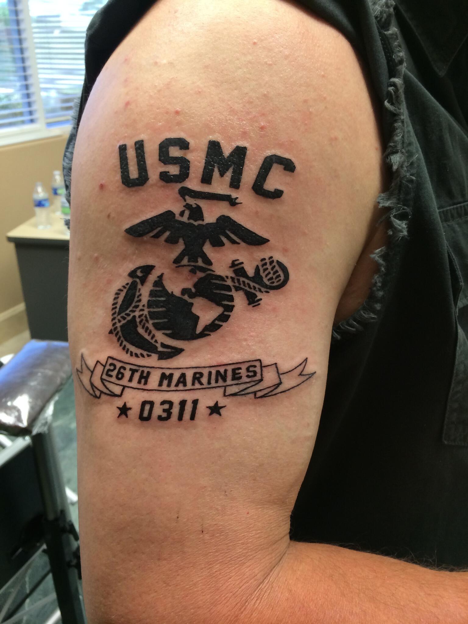 50 United States Marine Corps Tattoos 2023  USMC Designs