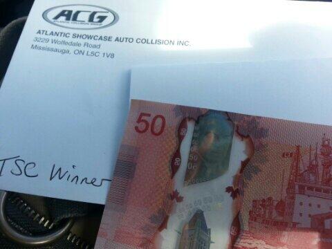 just picked up my <a href="/Mississauga411/">Mississauga411</a> 's <a href="/411TSCSpotters/">411 #TrafficSpotters</a> prize from <a href="/ACGCollision/">ACG Collision Group</a> :)