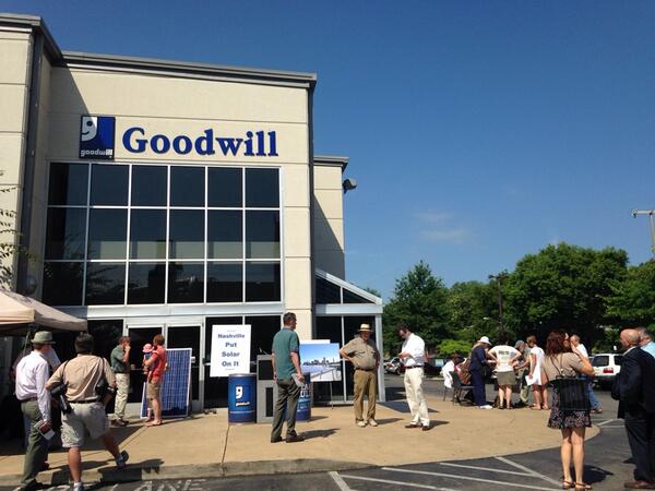 #putsolaronit! At goodwill industries of mid tn! #nashville #solar #energy #climate