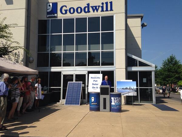 #putsolaronit <a href="/giveit2goodwill/">Goodwill Middle TN</a> goodwill of mid tn is powered by #solar! #climatechange