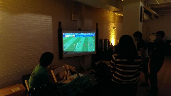 4lex's tweet image. How to become the most popular booth at a conference. 80 inches of World Cup.
#goruco #devbootcamp