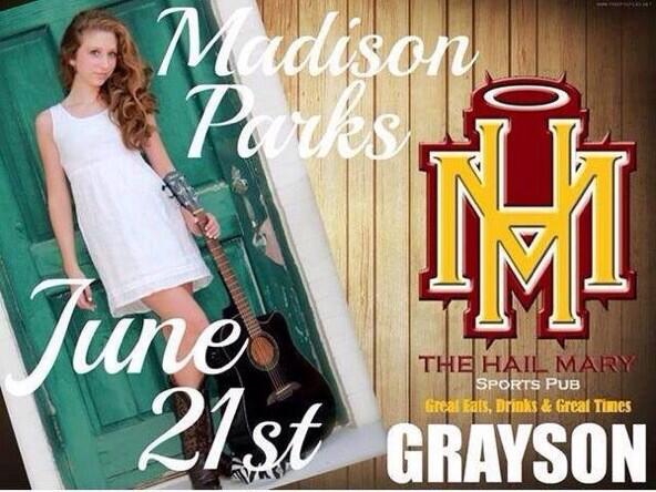 Happy Saturday! @madisonparks14 has a show #tonight you won't want to miss! Be there! #music #country #madisonparks 🎶