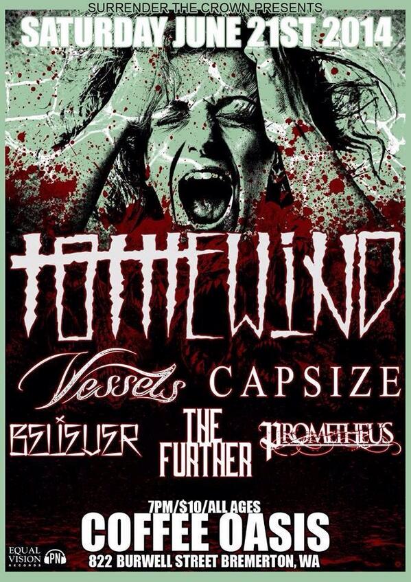 Playing a cool show with <a href="/capsizehardcore/">.</a> <a href="/TOTHEWINDnw/">TO THE WIND</a> @thefurtherhc <a href="/VesselsNW/">Vessels</a>