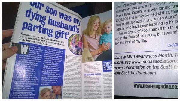 PureeChallenge's tweet image. Reading a magazine on my hols and find more publicity for #mndawareness