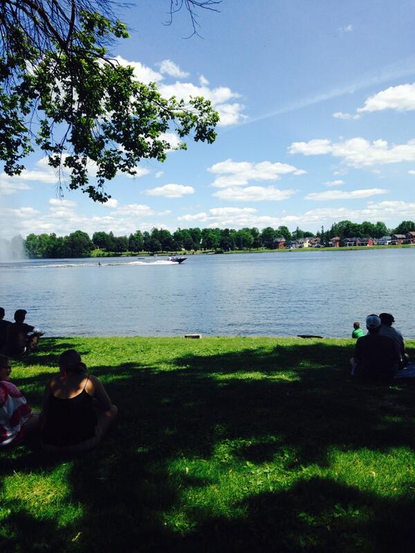 PAWF2014's tweet photo. @SWSMuskoka is here and kicking off the day with the first amazing water ski show! Come by at 4pm for #2 http://t.co/8mT5B1dVOD