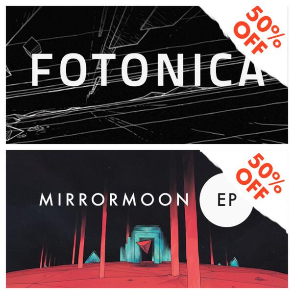playouya's tweet image. It's a @santaragione Summer Sale on OUYA with MirrorMoon EP and FOTONICA both 50% Off until 6/24!