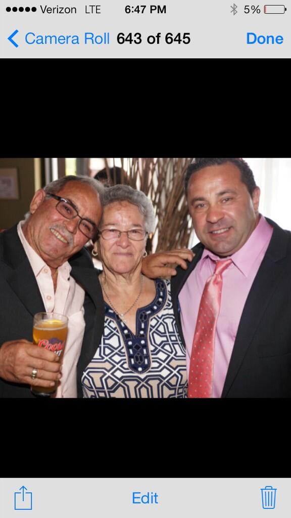 Teresa_Giudice's tweet image. Joe with his Grandmother &amp;amp; Dad at Milania's communion. Love you Dad❤️