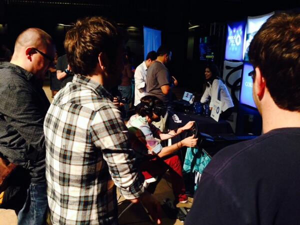 chaotic_rd's tweet photo. .@engadget Editor in Chief @Numeson playing Death From Above at Engadget Live last night #EngadgetATX #DeathFromAbove http://t.co/TnPJmGxvQu