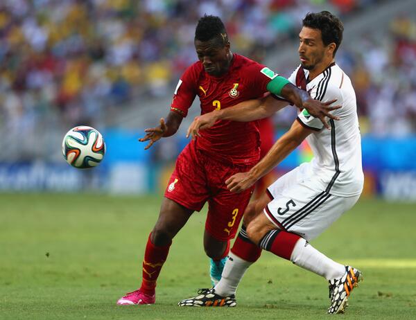 FIFAWorldCup's tweet image. PHOTO: @ASAMOAH_GYAN3 is playing in his 10th #worldcup game, a #GHA record #GERGHA - fifa.to/1lWimZV