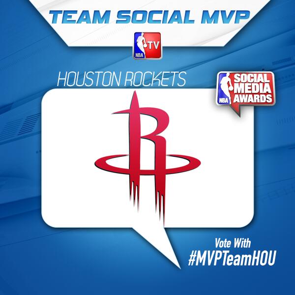 NBATV's tweet photo. RT if you want to vote for the @HoustonRockets for Team Social MVP! #MVPTeamHOU http://t.co/q4LvArdefA