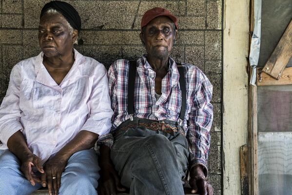I shot this couple first when he was 100 and returned (serendipitously) on his 105th birthday