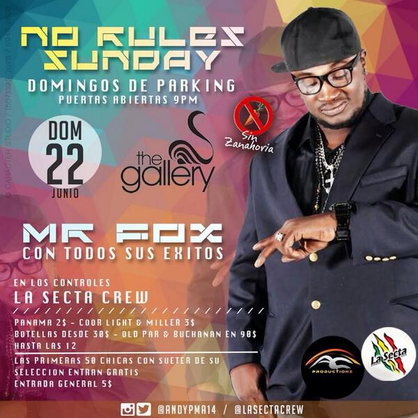 acproduction507's tweet photo. Ven este domingo y celebra los domingos de parking junto a la @LaSectaCrew con artista en tarima mr fox entrada a 5$ http://t.co/p6PM40k6yw