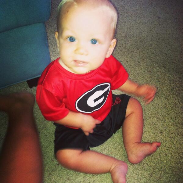 JMarty412's tweet photo. Raising my boys right! Georgia Bulldogs #GoDawgs http://t.co/ZY3zGWOUZ5