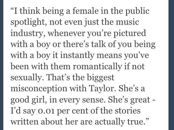 TSwiftLA's tweet photo. Ed Sheeran talks about the biggest misconception about Taylor: http://t.co/SgtjuMO9Un