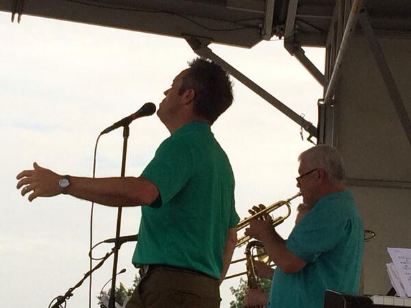 Dino in the house? No it's Ricki Derek and the Vegas 6 in first summer concert of season on Granbury square