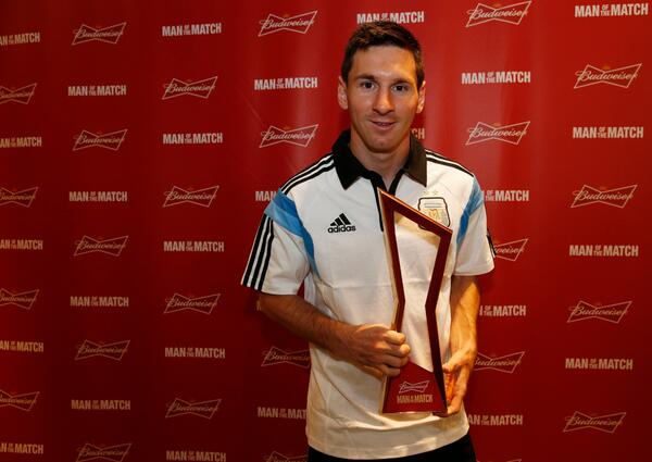 FIFAWorldCup's tweet photo. MOTM: #WorldCup Matchday 10's standout performers: #ARG's Lionel Messi, #GER's @MarioGoetze &amp; #NGA's @OdemwingieP http://t.co/qY4bRBfRhw