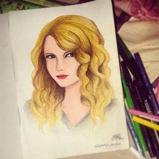 SelenaSwiftND's tweet image. This&apos;s my draw of @taylorswift13 hopen u like it ^^ @graesonchance
