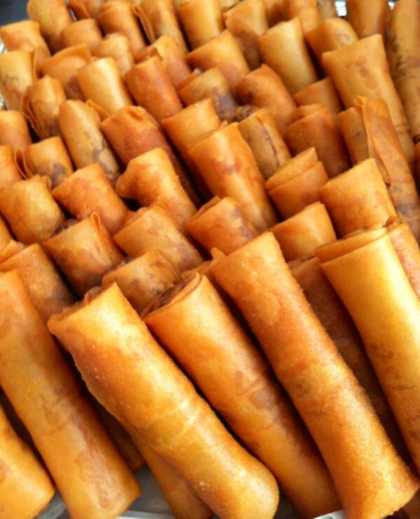 1HotDish's tweet photo. Who knows about #Lumpia = Filipino EggRolls. Mine are extra crispy with a tasty beef and vegetable filing.#Appetizers http://t.co/jTrCRQJRhE