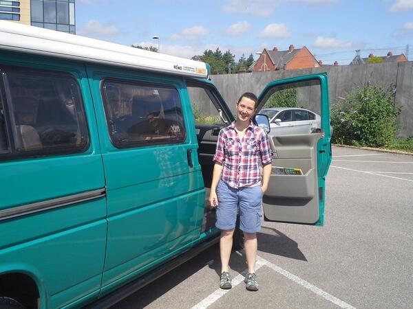 Emerald is out on location with the gang from <a href="/feveredsleep/">Fevered Sleep</a>! Sure she's looking after you! #vw #campervanhire