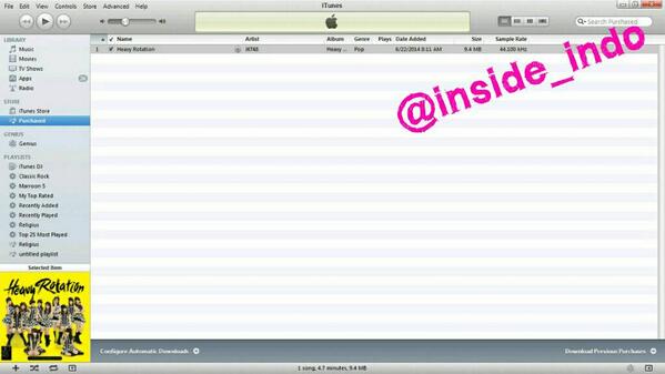 inside_indo's tweet photo. @inside_indo . (Ini pembelian lewat iTunes di PC) http://t.co/SPIGQGS6ya