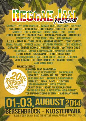 ReggaeJam_BSB's tweet photo. Watch out for this....Reggae Jam Line Up 2014 http://t.co/pPEvoxKLtD
