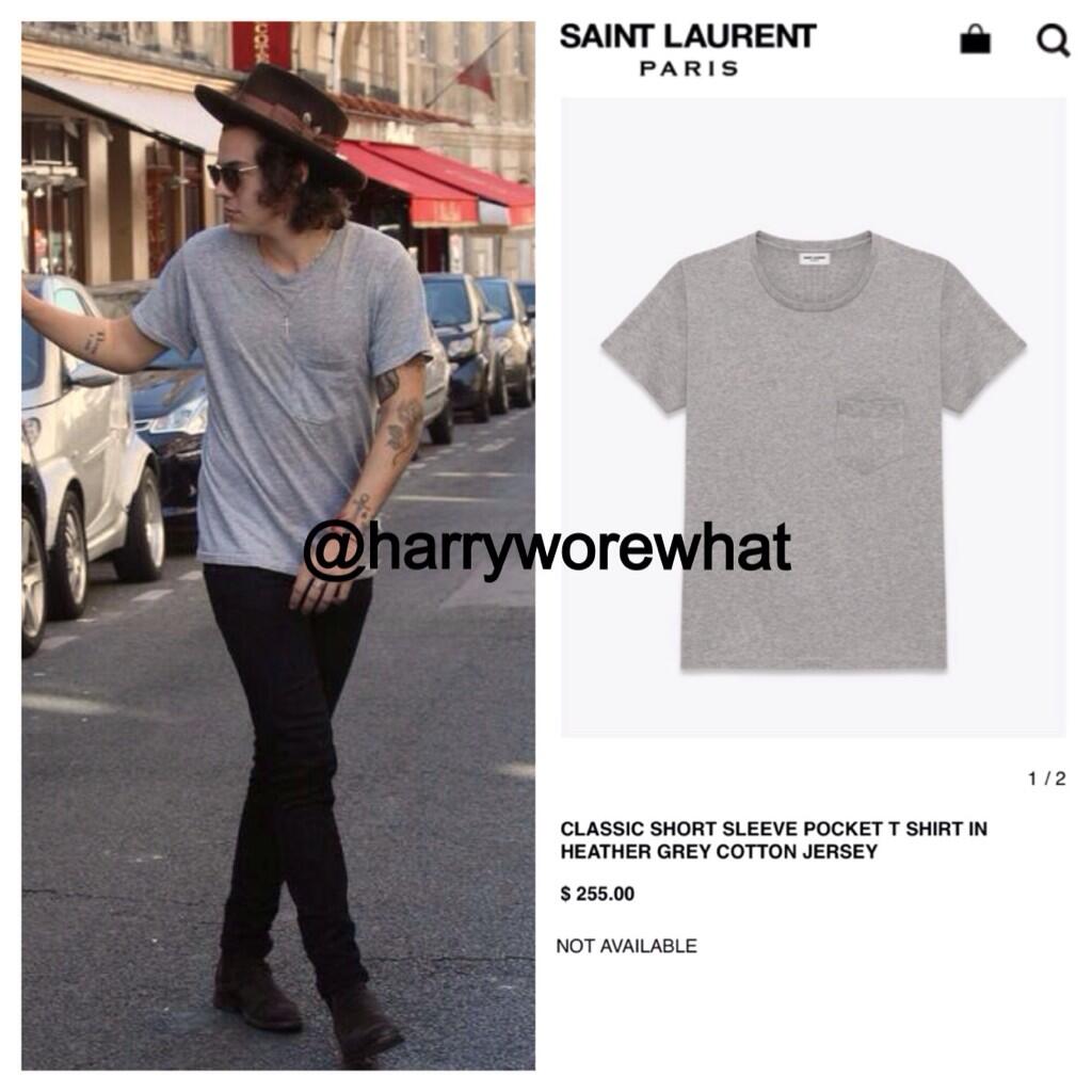 【SAINT LAURENT】CLASSIC SHORT SLEEVE POCKET T-SHIRT Saint Laurent Classic Short Sleeve Basic T-Shirt Comfortable