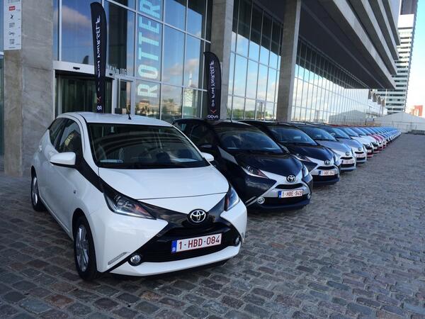 ToyotaUK's tweet photo. Good morning from Rotterdam. Ready for a #GoFunYourself kind of Sunday? #Aygo http://t.co/xp1b8unVWe
