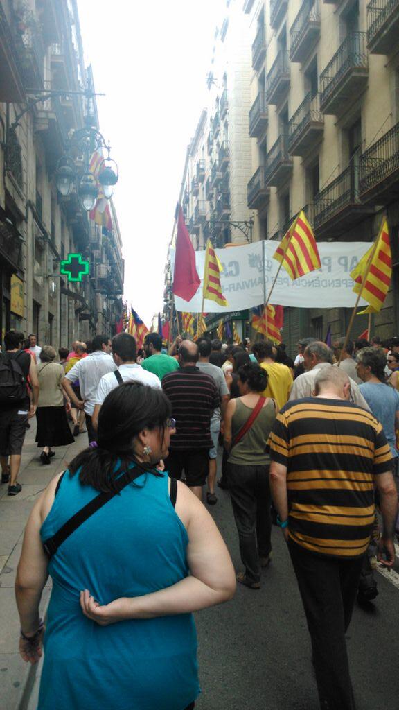 Unitat9's tweet photo. Mani avui Barcelona amb presència d @Unitat9 #NiPacteNiRei #independència @percanviarhotot @cupnacional @PConstituent http://t.co/8JW0d6q8Q0