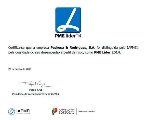 Award for financial performance 2014