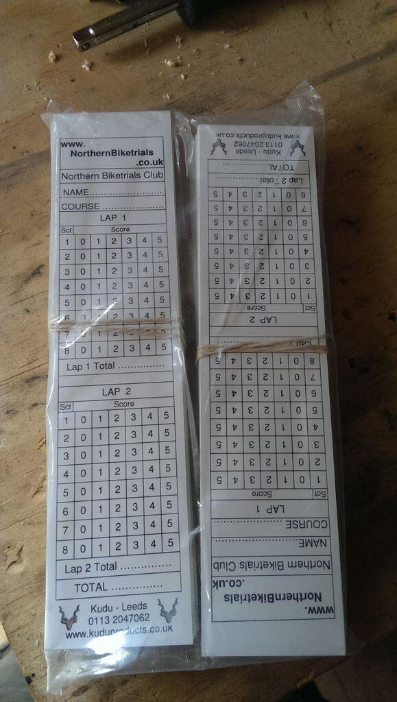 Custom designed punch cards ready for next weekend! Head over to northernbiketrials.co.uk and get entered!