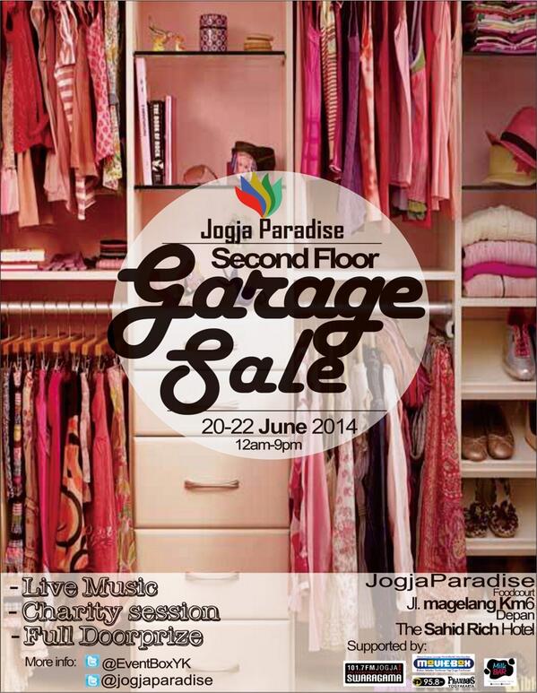 EventBoxYK's tweet photo. @JogjaUpdate hari teakhir garagesale @JogjaParadise di jalan magelang km 6 start from 5K #eventjogja http://t.co/62Driv7udf
