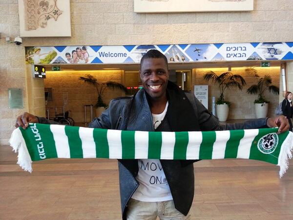 Idrissou in happier times with Maccabi Haifa