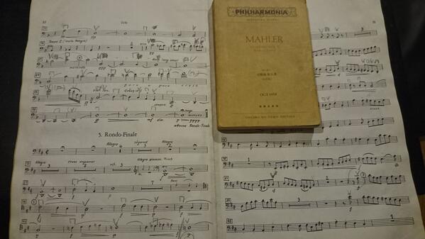 DerEiji's tweet photo. My memorable music 1
Symphonie Nr.5 by G.Mahler.
Was very hard to practice..
Especially cello of the 5 movement!! http://t.co/Gmg9k014D0