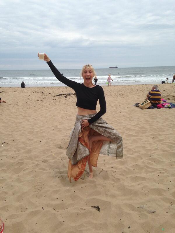 YogaNewcastle's tweet photo. Prosecco and Yoga on the beach at Tynemouth. I love the north East! #yoga #tynemouth @welovencl http://t.co/3lqqApKuMG