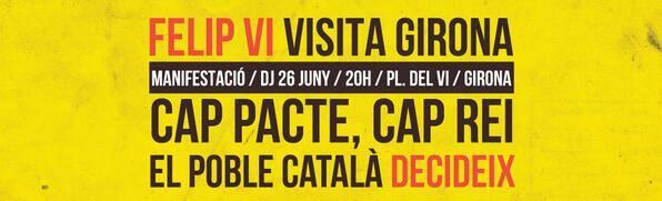 cupnacional's tweet photo. El 26 de juny Felip VI visita Girona #CapPacteCapRei http://t.co/suMgs9qANu
