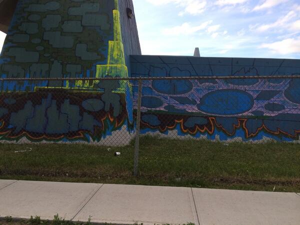 ShelWare's tweet photo. A glimpse of the mural in its current state #langevincbe @elainemccrady @sajturner @kurt_gordon http://t.co/4JOOnQ2oul