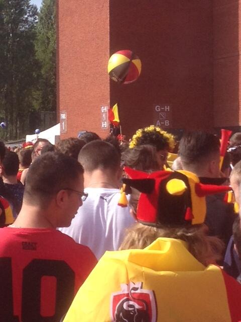 go belgium #inflatable ball jupiler live in koning boudewijnstadium