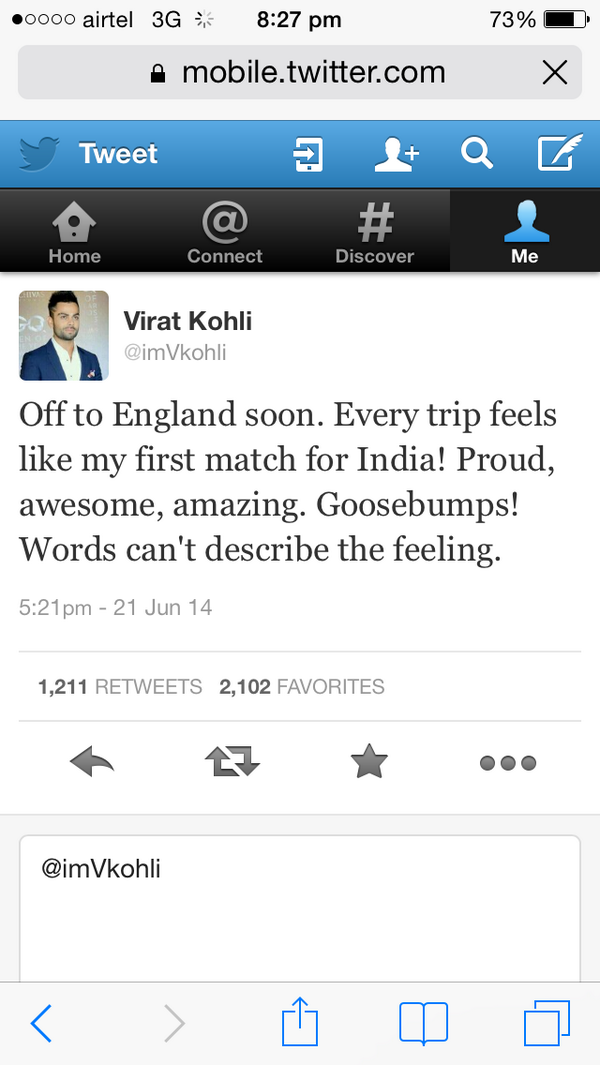 misskritisahgal's tweet image. @imVkohli #2yes champ every day is a new beginning n evry match is a new chapter with  new challenges