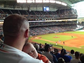 Picture from #FathersDay my son's first @astros game.