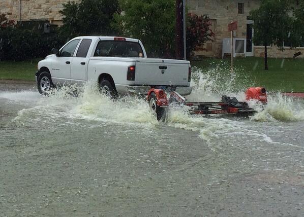 2nd St. and Harbor Lakes Dr. in Granbury after downpour