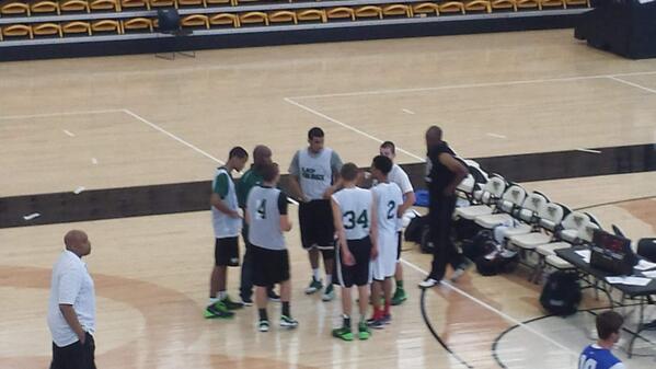 <a href="/SJCPBoysHoops/">SJCP Boys BBall</a> at <a href="/Towson_MBB/">Towson Men's Basketball</a> Team Camp today. 2-0 thus far with only 6 players! <a href="/hardknocksbball/">lloyd</a> #TEAMPlay #VIKINGS