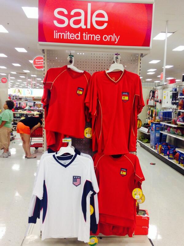 ijose201's tweet image. No shit  Spain shirts are on sale 😂😂👏 #firstoneout #WorldCup2014Brazil