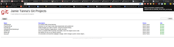 JamieTanna's tweet image. After a day of fighting #Nginx, I finally got #CGit working! Looking forward to hacking away with it #100HappyDays