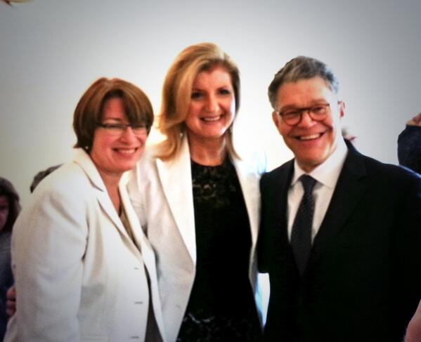 Arianna Huffington (@ariannahuff) on Twitter photo With Minnesota Senators <a href="/amyklobuchar/">Amy Klobuchar</a> and <a href="/alfranken/">Al Franken</a> at the reception for <a href="/womenwinning/">Women Winning</a> With Minnesota Senators <a href="/amyklobuchar/">Amy Klobuchar</a> and <a href="/alfranken/">Al Franken</a> at the reception for <a href="/womenwinning/">Women Winning</a>