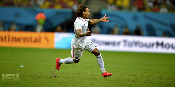 USMNT's tweet photo. Great celebration by @Jermainejunior after tying the match. http://t.co/CLOgSG854X