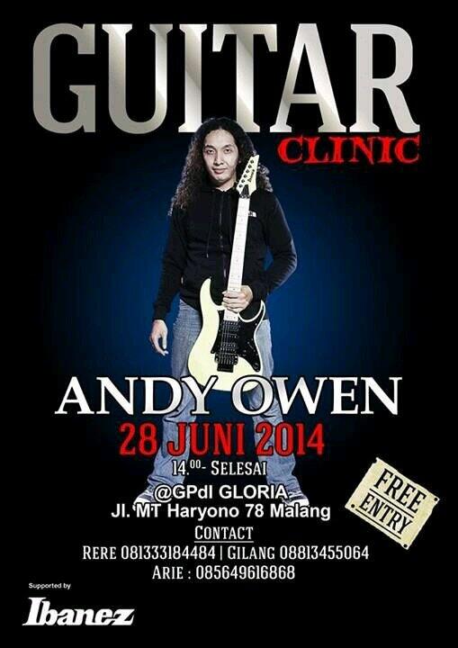 Oh iya main di Gitar clinic ini ya bang  RT"@AndyOwenHimself: <a href="/ChromaticGuitar/">Chromatic Guitar</a> haha jumat aku ke malang :)"